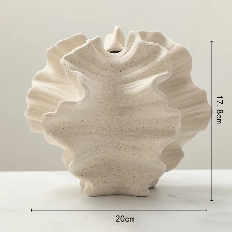 Ceramic Shell Vase