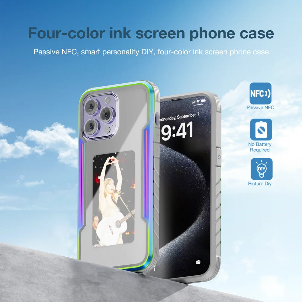 Smart NFC Ink Screen Phone Case for iPhone